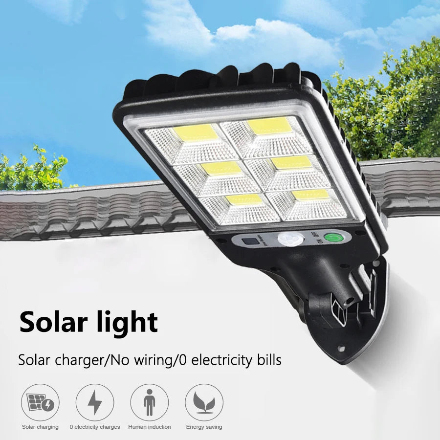 Lampara Solar Con Control Y Sensor De Movimiento