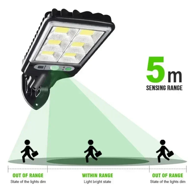 Lampara Solar Con Control Y Sensor De Movimiento