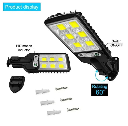 Lampara Solar Con Control Y Sensor De Movimiento